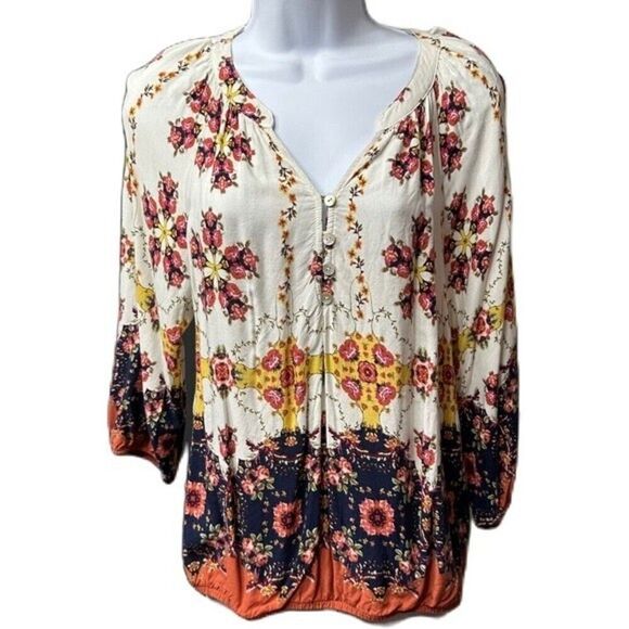 Anthropologie By Fig & Flower Blouse Size Medium - Picture 1 of 13